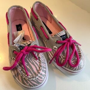 Sperry Top Sider Hot Pink Bahama 1 Eye Boat Shoe Size 9.5